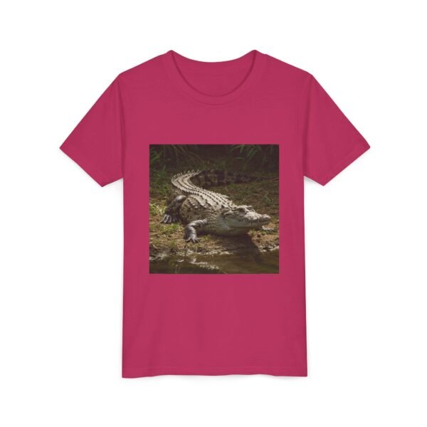 Youth Short Sleeve Tee - 'ZooMates!' Curious Crocodile Graphic Design Tee - Image 31