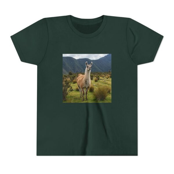 Youth Short Sleeve Tee with ZooMates! design and Lovable Llama - Image 5