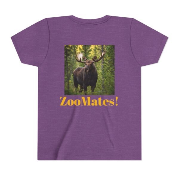 Youth Short Sleeve Tee with ZooMates! design and Massive Moose in Woods - Image 6