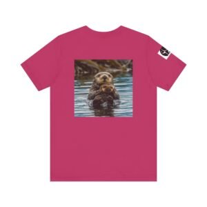 Adult Soft Unisex Tee With Sweet Sea Otter Theme - 'ZooMates!' Shirt