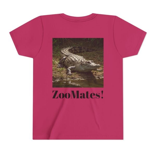 Youth Short Sleeve Tee - 'ZooMates!' Curious Crocodile Graphic Design Tee - Image 30