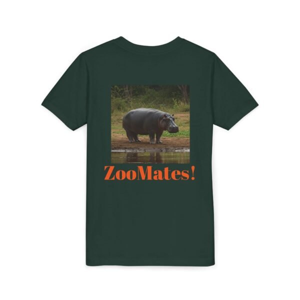 Youth Short Sleeve Tee with ZooMates! design and Happy Hippopotamus - Image 16