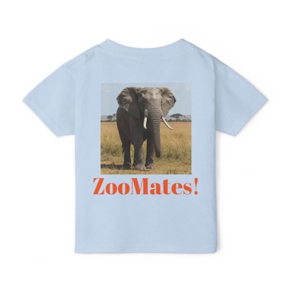 Toddler Cotton Tee Shirt - ZooMates! Design with Enormous Elephant - Image 2
