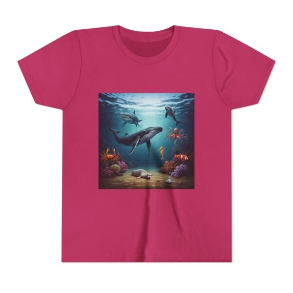 Youth Short Sleeve Tee with ZooMates! Open Ocean Animals Design - Image 21
