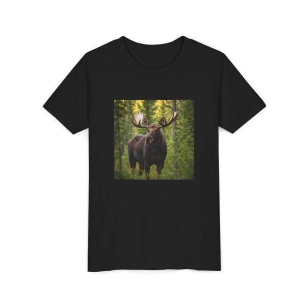 Youth Short Sleeve Tee with ZooMates! design and Massive Moose in Woods - Image 11