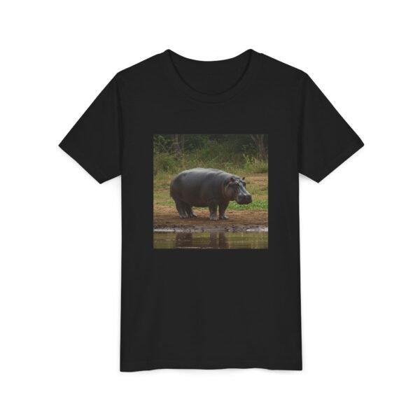 Youth Short Sleeve Tee with ZooMates! design and Happy Hippopotamus - Image 19