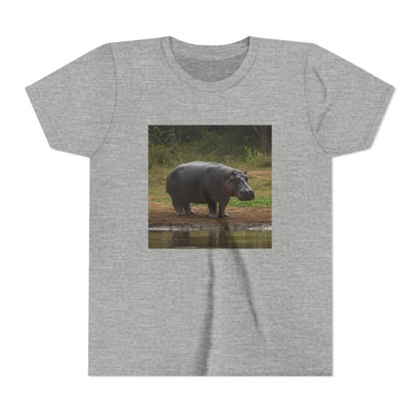 Youth Short Sleeve Tee with ZooMates! design and Happy Hippopotamus - Image 25