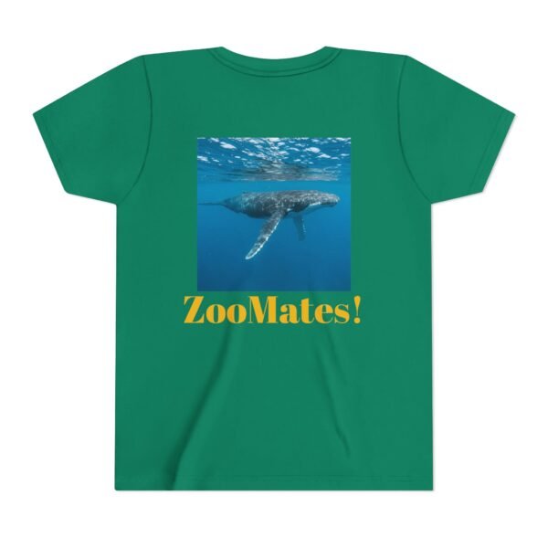 Youth Short Sleeve Tee with ZooMates! design and Huge Humpback Whale - Image 22