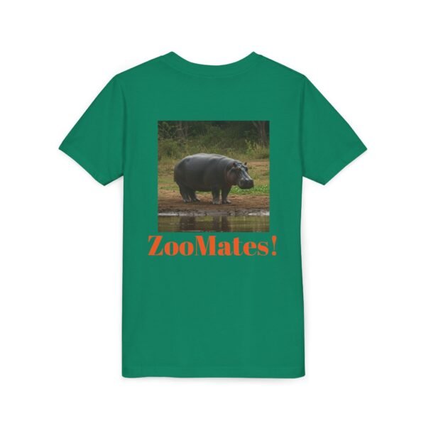 Youth Short Sleeve Tee with ZooMates! design and Happy Hippopotamus - Image 24