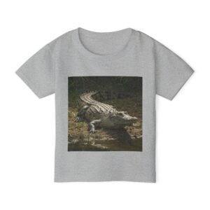 Toddler Cotton T-Shirt -ZooMates! Design with Cute Crocodile for Little Explorers