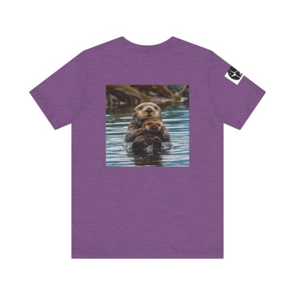 Adult Soft Unisex Tee With Sweet Sea Otter Theme - 'ZooMates!' Shirt - Image 34