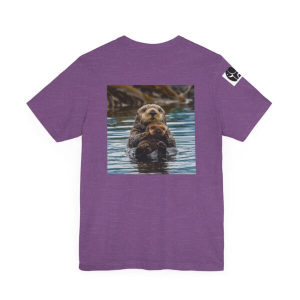 Adult Soft Unisex Tee With Sweet Sea Otter Theme - 'ZooMates!' Shirt - Image 36