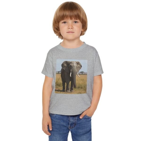Toddler Cotton Tee Shirt - ZooMates! Design with Enormous Elephant - Image 11