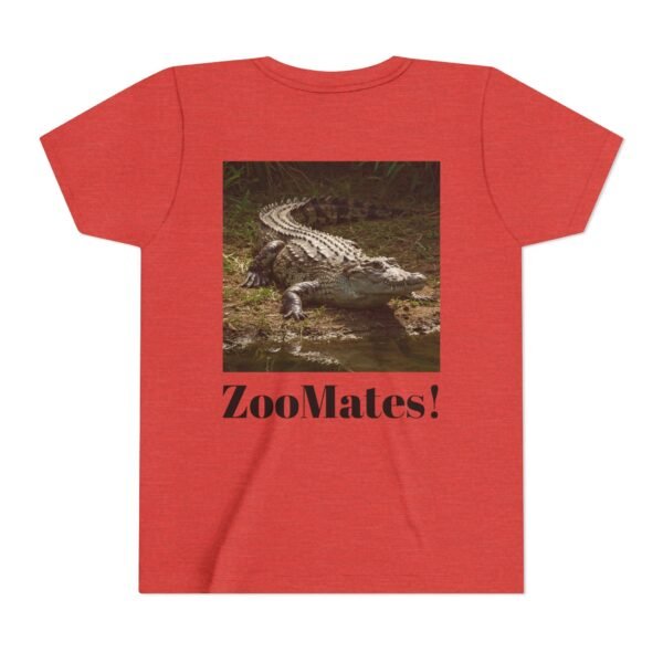Youth Short Sleeve Tee - 'ZooMates!' Curious Crocodile Graphic Design Tee - Image 34