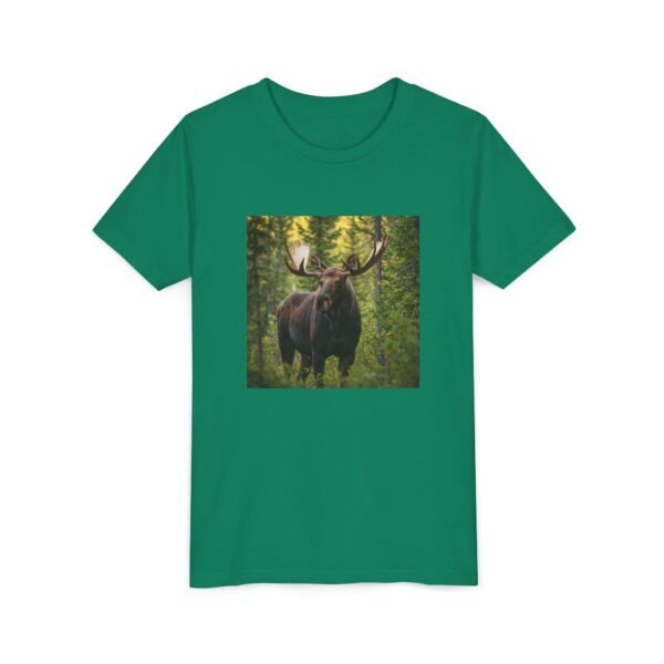 Youth Short Sleeve Tee with ZooMates! design and Massive Moose in Woods - Image 19