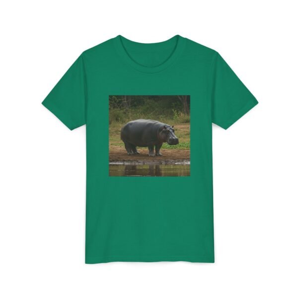 Youth Short Sleeve Tee with ZooMates! design and Happy Hippopotamus - Image 23