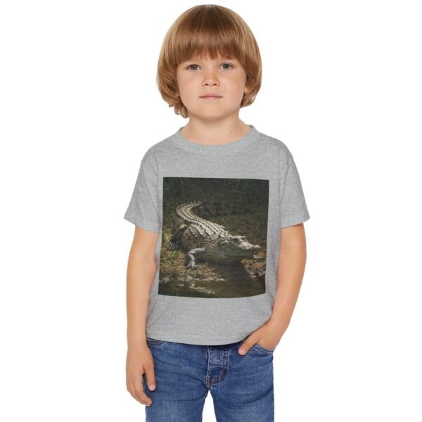 Toddler Cotton T-Shirt -ZooMates! Design with Cute Crocodile for Little Explorers - Image 3