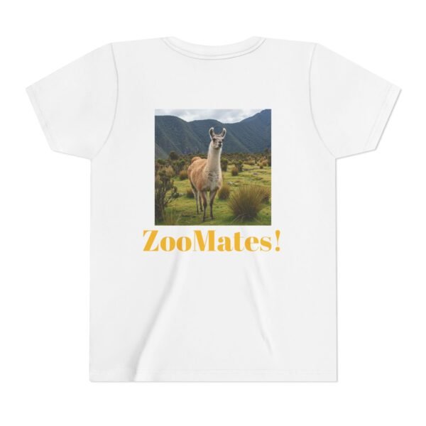 Youth Short Sleeve Tee with ZooMates! design and Lovable Llama - Image 18