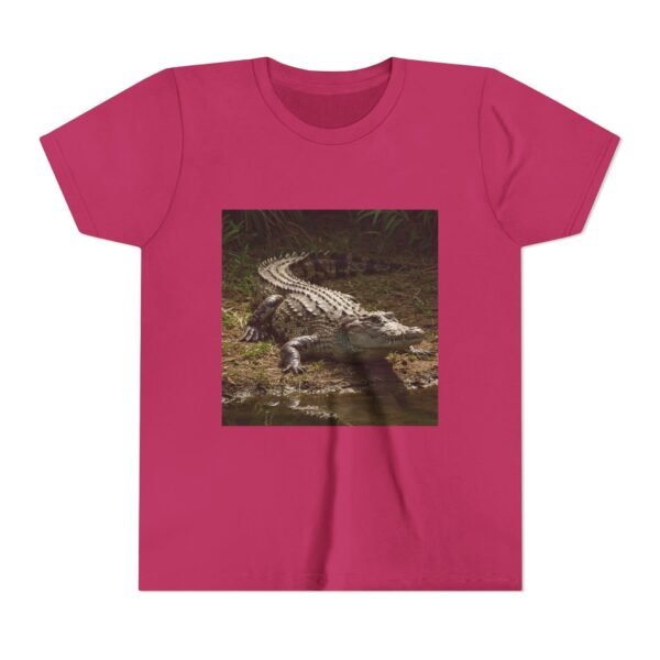 Youth Short Sleeve Tee - 'ZooMates!' Curious Crocodile Graphic Design Tee - Image 29