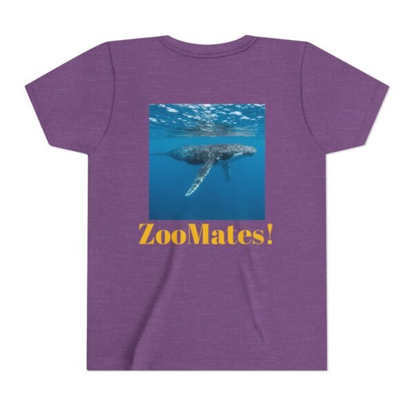 Youth Short Sleeve Tee with ZooMates! design and Huge Humpback Whale - Image 14