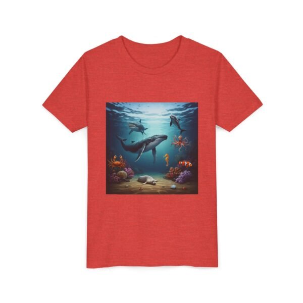 Youth Short Sleeve Tee with ZooMates! Open Ocean Animals Design - Image 27
