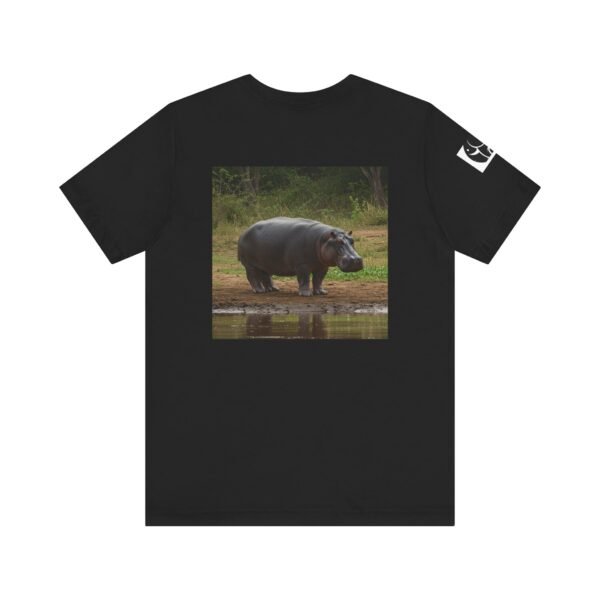 Adult Soft Unisex Tee With Happy Hippopotomus Theme - 'ZooMates!' Shirt - Image 9