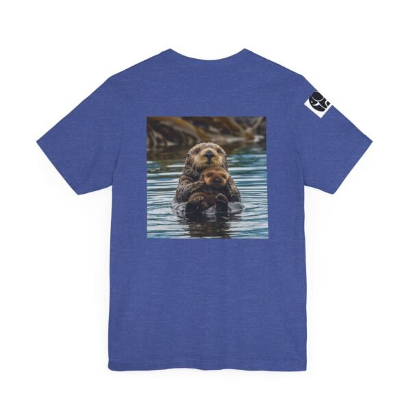 Adult Soft Unisex Tee With Sweet Sea Otter Theme - 'ZooMates!' Shirt - Image 32