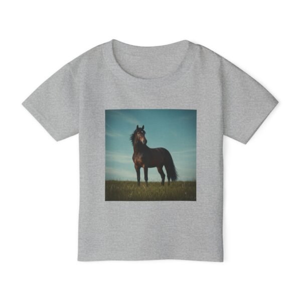 Toddler Cotton T-Shirt - ZooMates! Design with High-Spirited Horse - Image 5