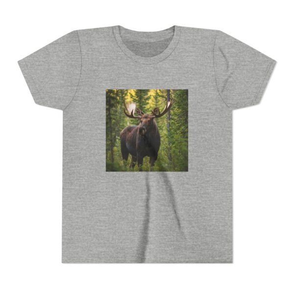 Youth Short Sleeve Tee with ZooMates! design and Massive Moose in Woods - Image 21