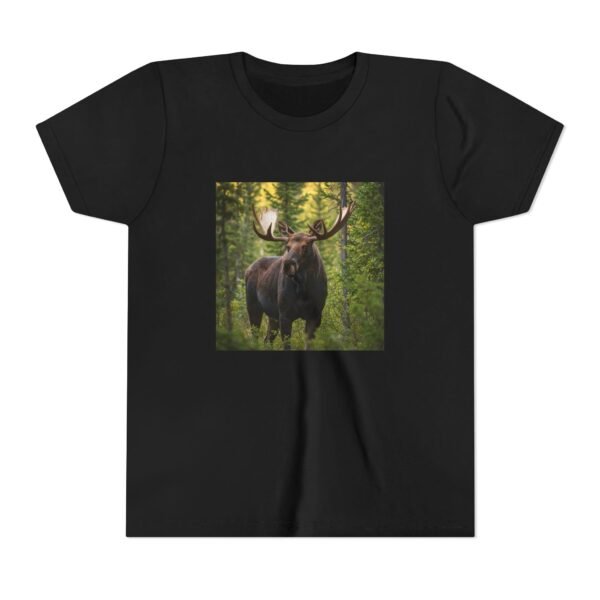 Youth Short Sleeve Tee with ZooMates! design and Massive Moose in Woods - Image 9