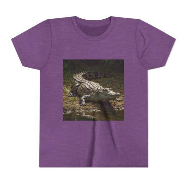 Youth Short Sleeve Tee - 'ZooMates!' Curious Crocodile Graphic Design Tee - Image 25