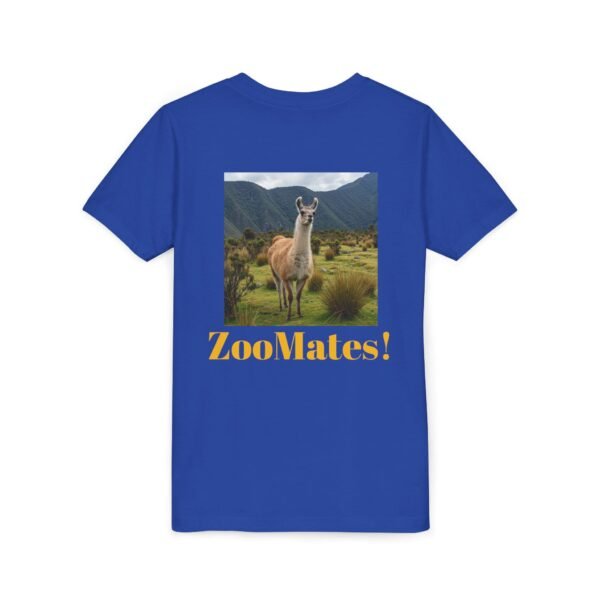 Youth Short Sleeve Tee with ZooMates! design and Lovable Llama - Image 4