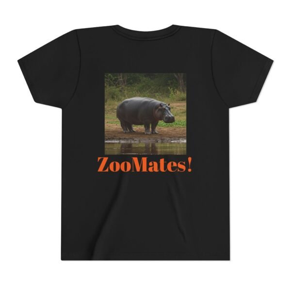 Youth Short Sleeve Tee with ZooMates! design and Happy Hippopotamus - Image 18