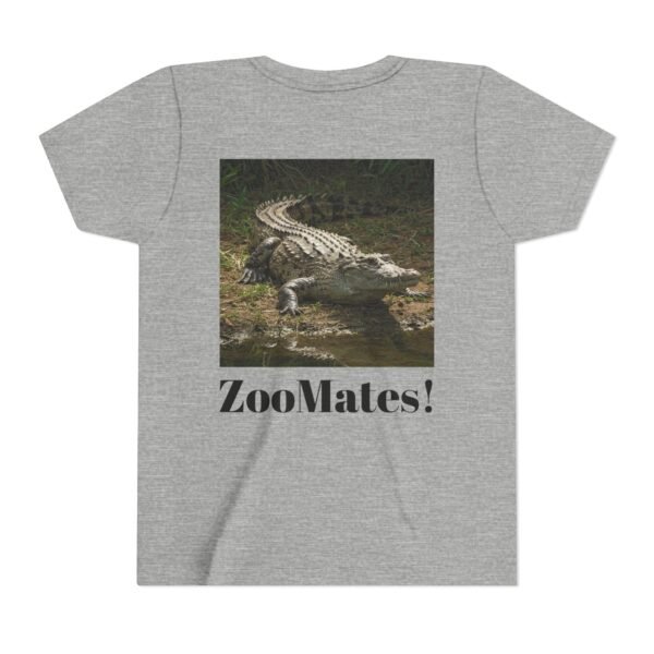 Youth Short Sleeve Tee - 'ZooMates!' Curious Crocodile Graphic Design Tee - Image 2