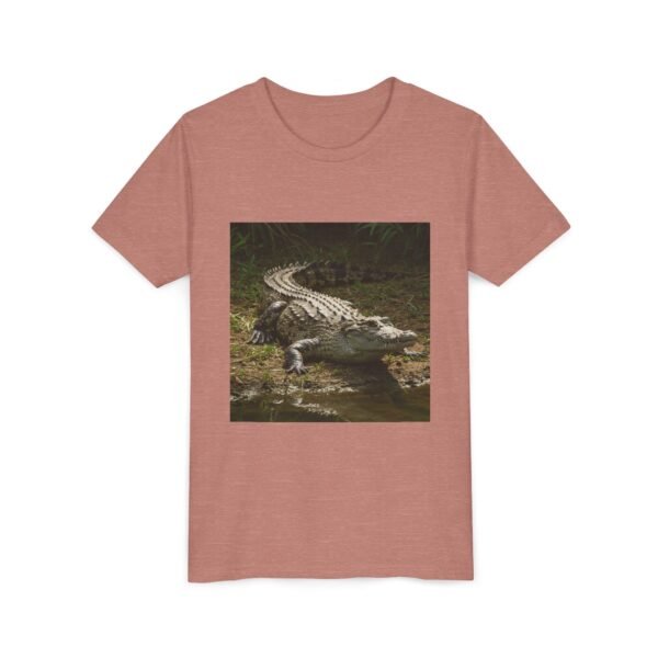 Youth Short Sleeve Tee - 'ZooMates!' Curious Crocodile Graphic Design Tee - Image 11