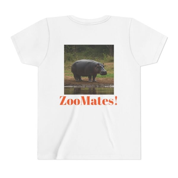 Youth Short Sleeve Tee with ZooMates! design and Happy Hippopotamus - Image 10