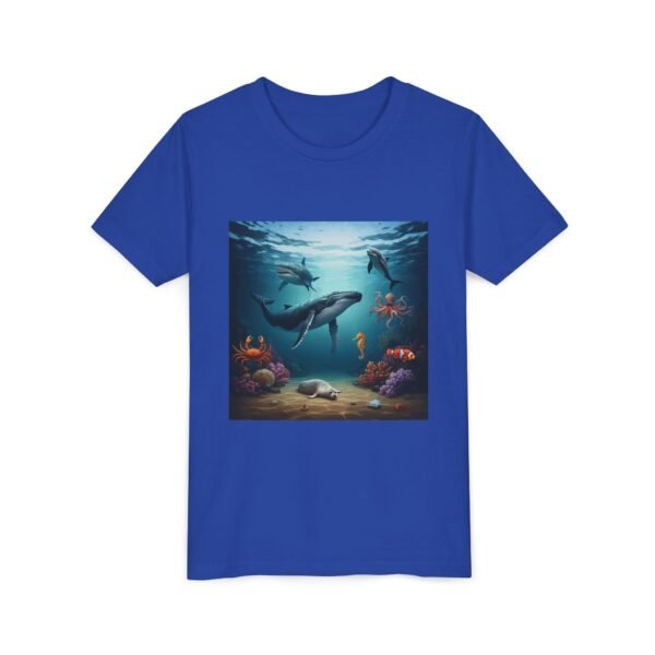 Youth Short Sleeve Tee with ZooMates! Open Ocean Animals Design - Image 15