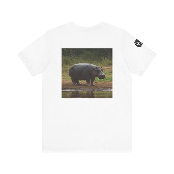 Adult Soft Unisex Tee With Happy Hippopotomus Theme - 'ZooMates!' Shirt - Image 14