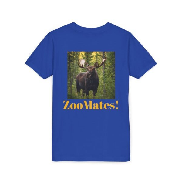 Youth Short Sleeve Tee with ZooMates! design and Massive Moose in Woods - Image 28