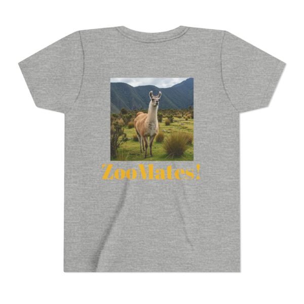Youth Short Sleeve Tee with ZooMates! design and Lovable Llama - Image 26