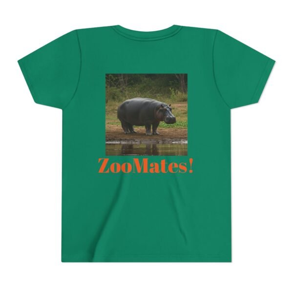 Youth Short Sleeve Tee with ZooMates! design and Happy Hippopotamus - Image 22