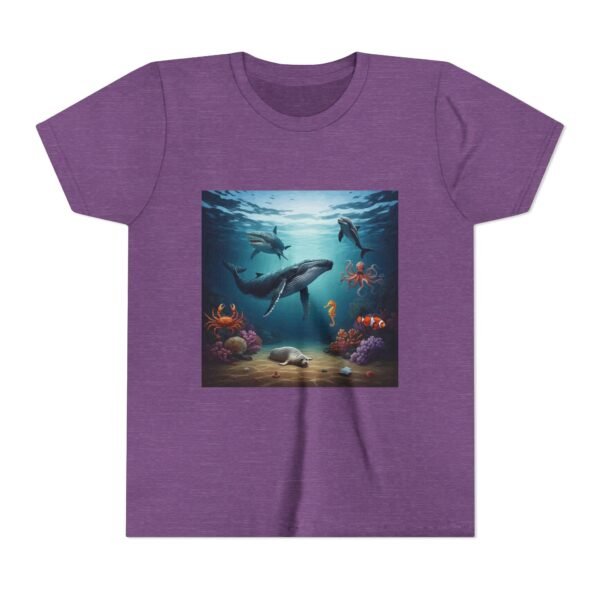 Youth Short Sleeve Tee with ZooMates! Open Ocean Animals Design - Image 17