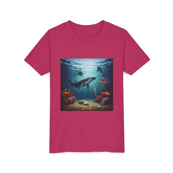 Youth Short Sleeve Tee with ZooMates! Open Ocean Animals Design - Image 23