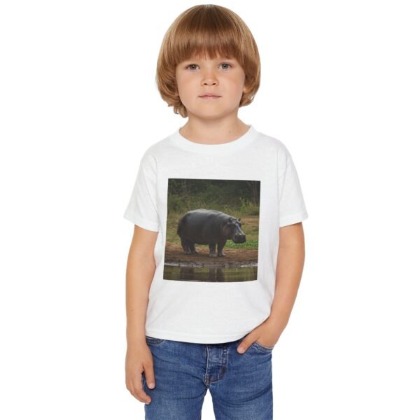Toddler ZooMates! Adventure T-Shirt - Design with Happy Hippopotamus - Image 3