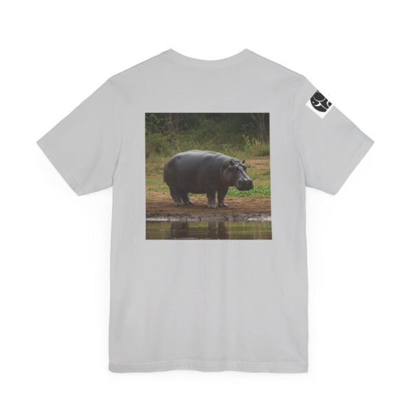 Adult Soft Unisex Tee With Happy Hippopotomus Theme - 'ZooMates!' Shirt - Image 28