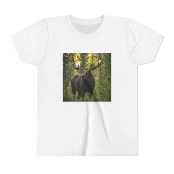 Youth Short Sleeve Tee with ZooMates! design and Massive Moose in Woods - Image 13