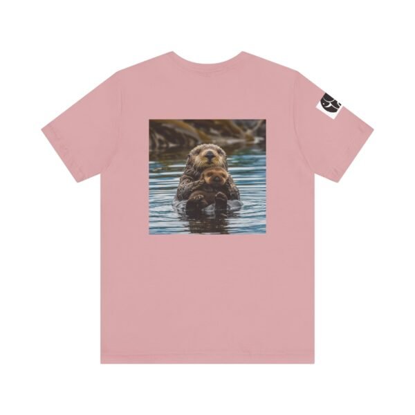 Adult Soft Unisex Tee With Sweet Sea Otter Theme - 'ZooMates!' Shirt - Image 38