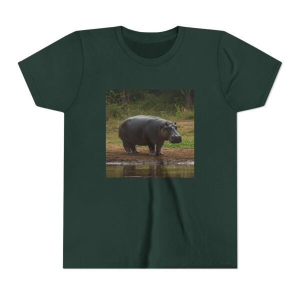 Youth Short Sleeve Tee with ZooMates! design and Happy Hippopotamus - Image 13