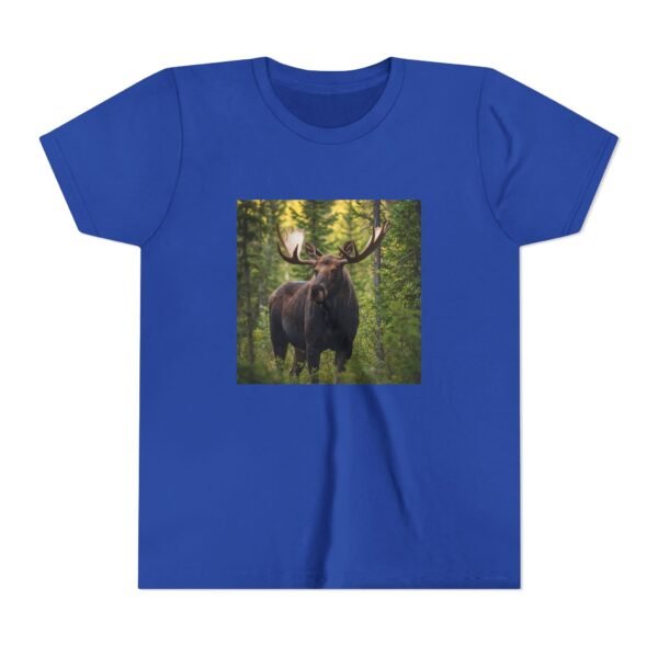 Youth Short Sleeve Tee with ZooMates! design and Massive Moose in Woods - Image 25