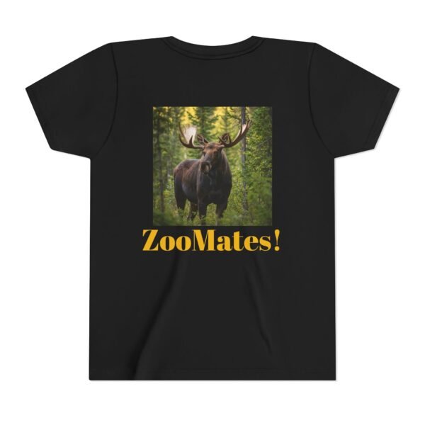 Youth Short Sleeve Tee with ZooMates! design and Massive Moose in Woods - Image 10